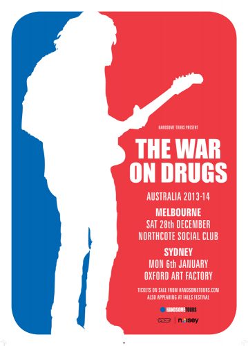 The War on Drugs tour poster Australia