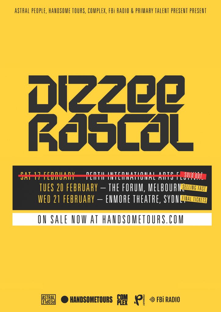 Dizzee Rascal Lettering DIZZEE RASCAL · Handsome Tours